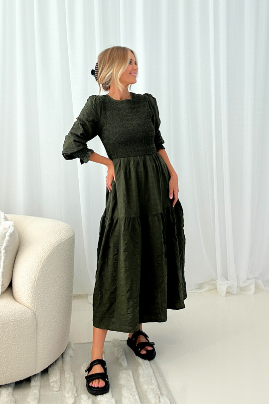 KARA DRESS - FOREST