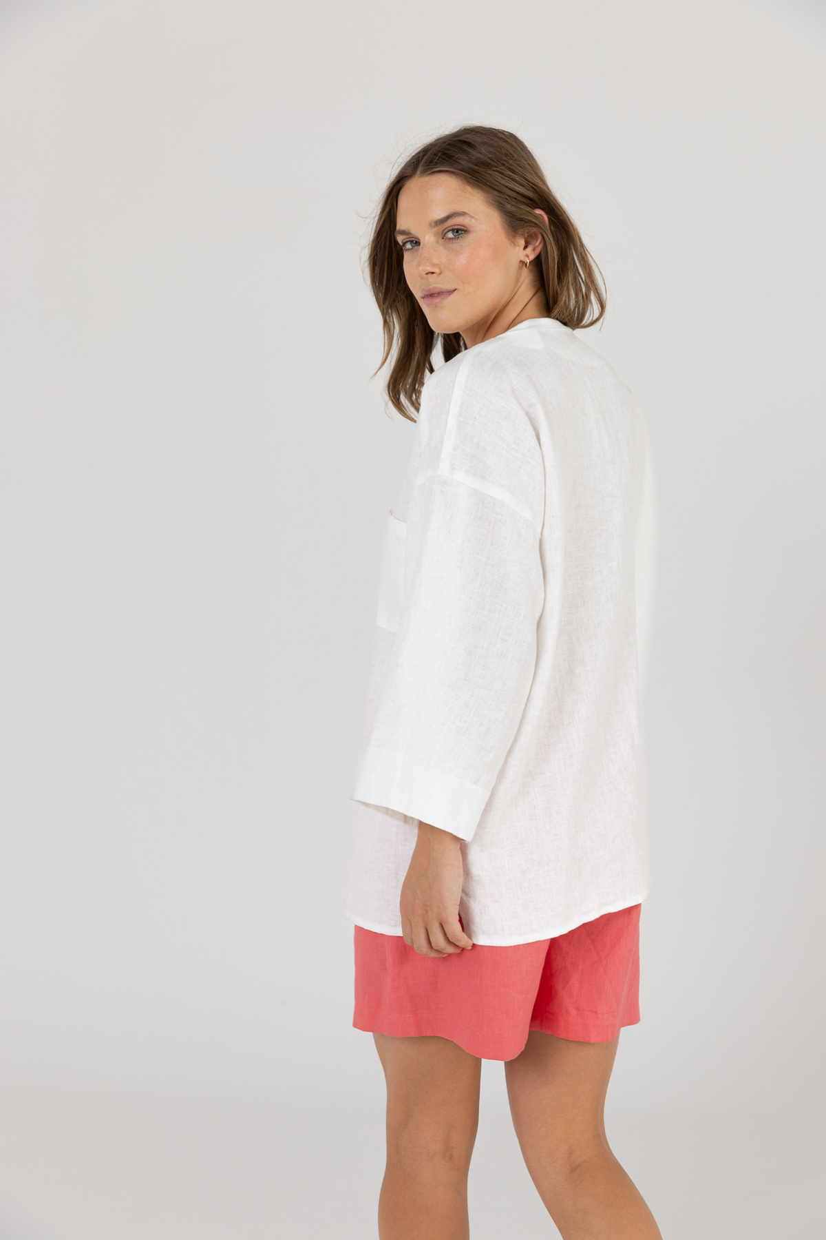 SAMMY LINEN SHIRT - WHITE