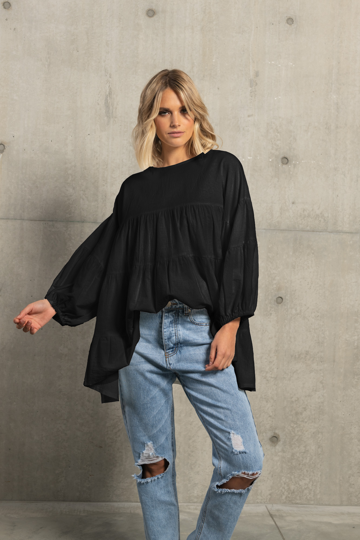 MAYA BLOUSE - BLACK