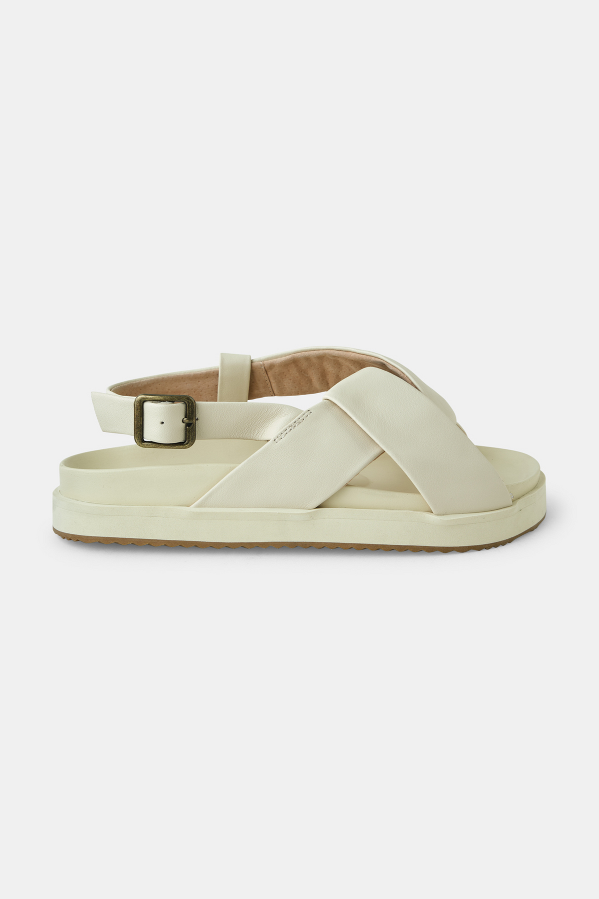 LUNAR LEATHER SLIDE - VANILLA