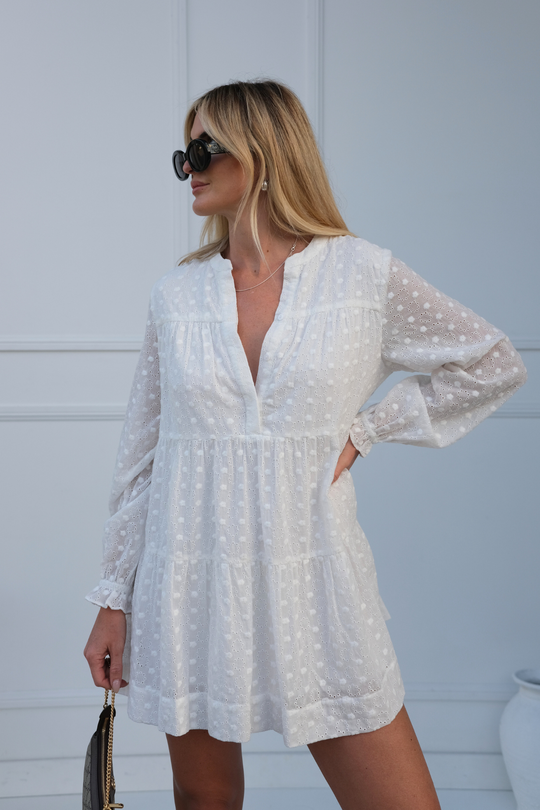 MAEVE MINI DRESS - White