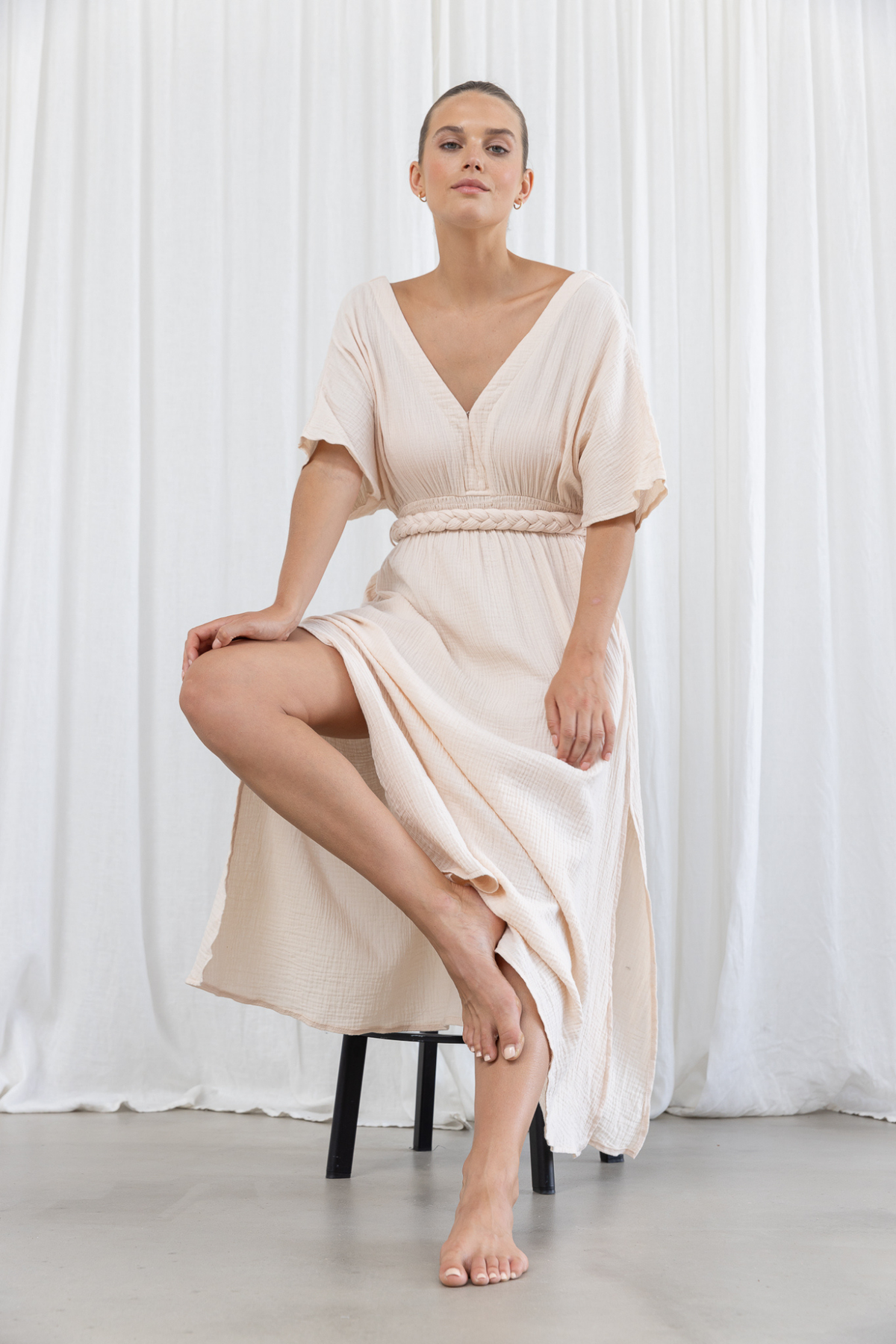 EMILIE DRESS - ALMOND