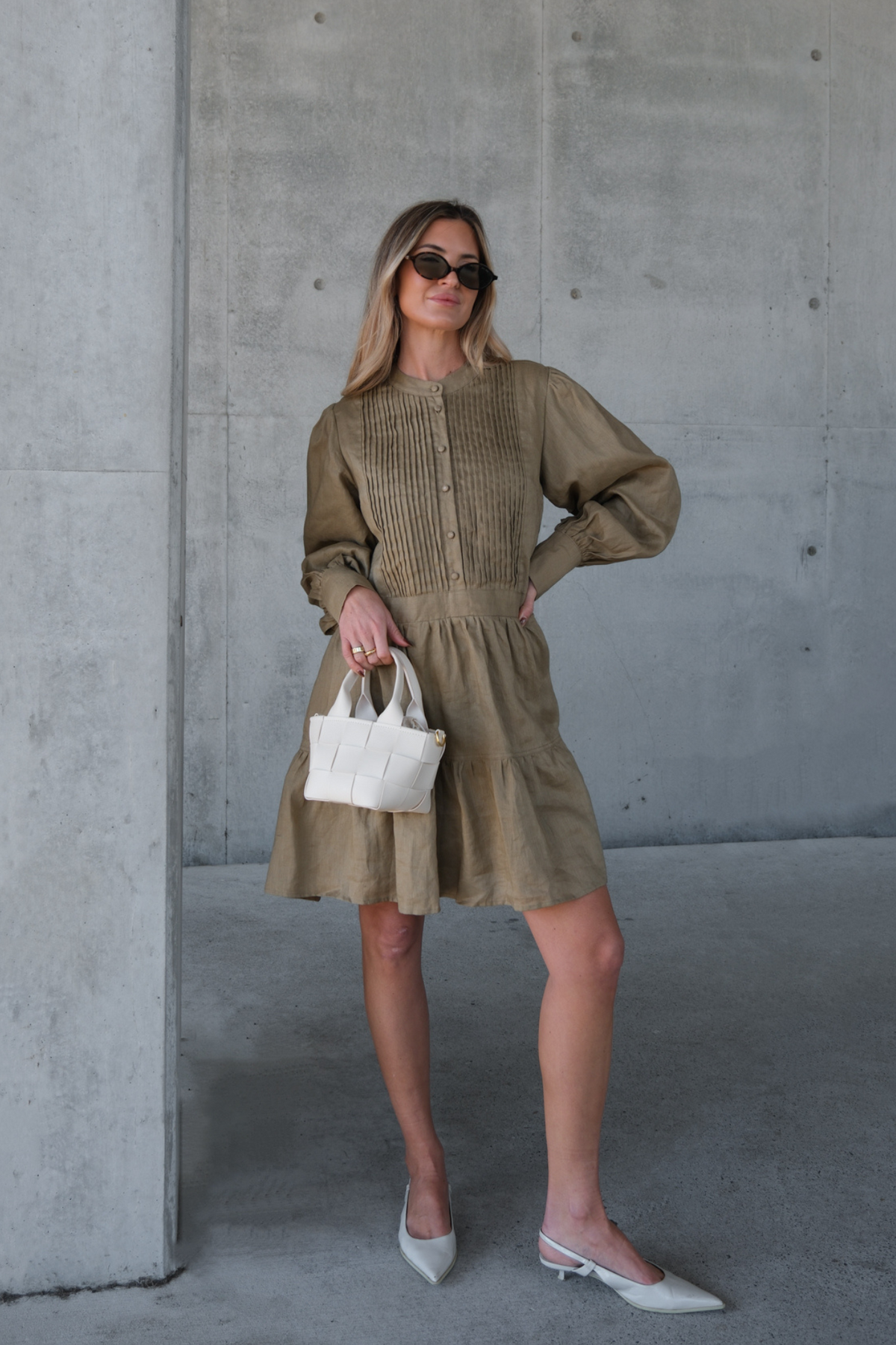 LINDSAY DRESS - KHAKI