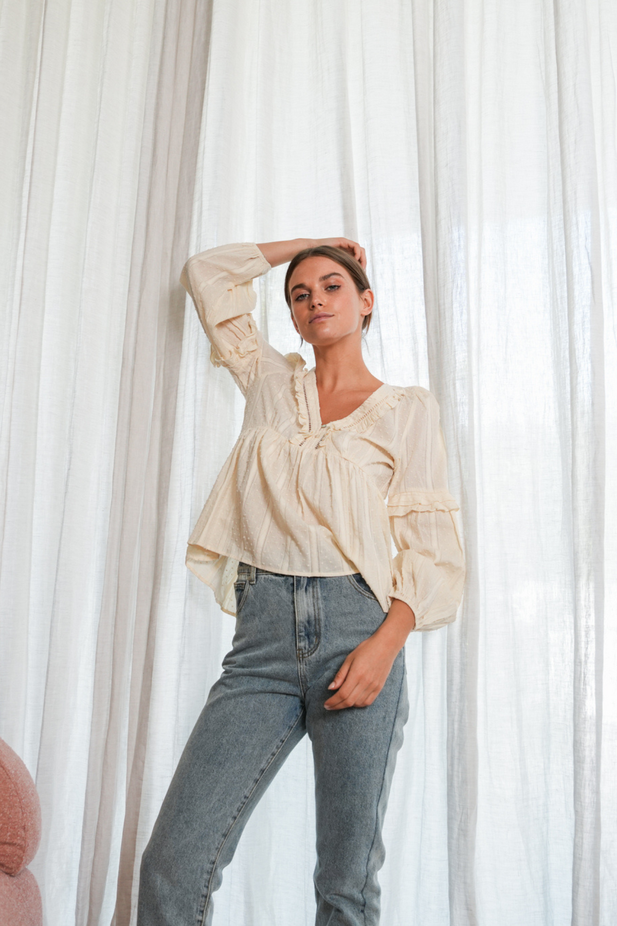 AYLA BLOUSE - BUTTER