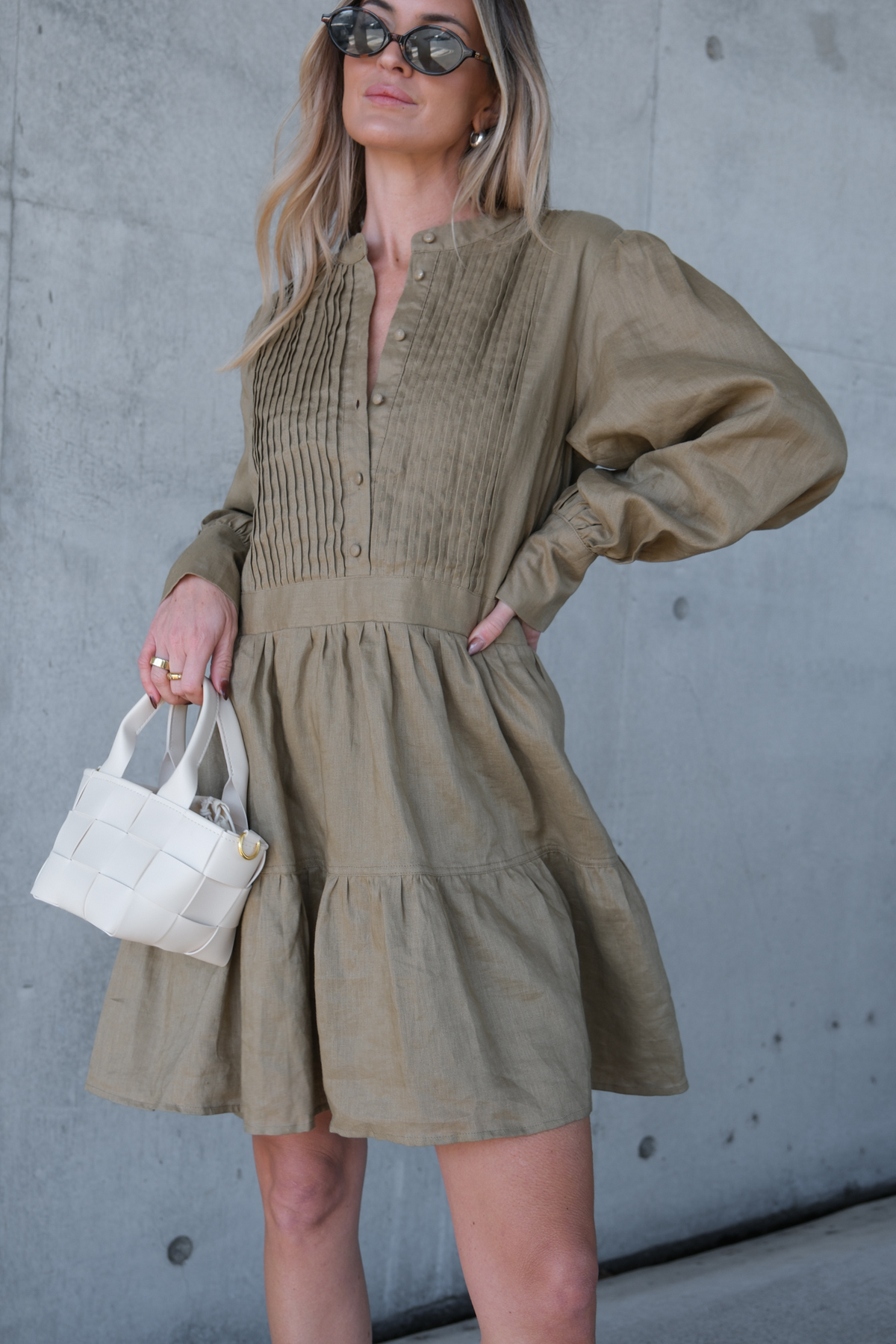 LINDSAY DRESS - KHAKI