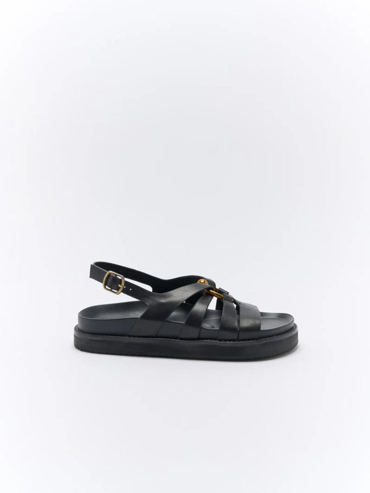 DULCE LEATHER SANDAL - BLACK