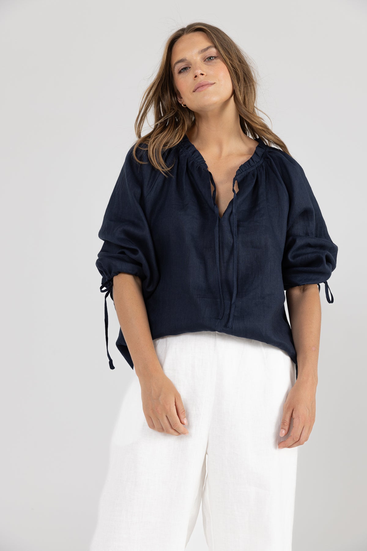 JOSEPHINE BLOUSE - NAVY