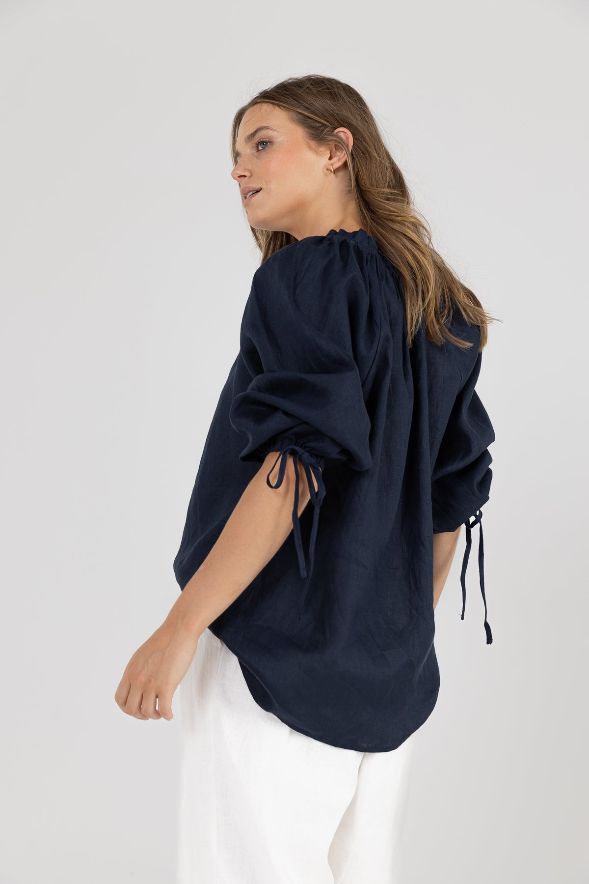 JOSEPHINE BLOUSE - NAVY