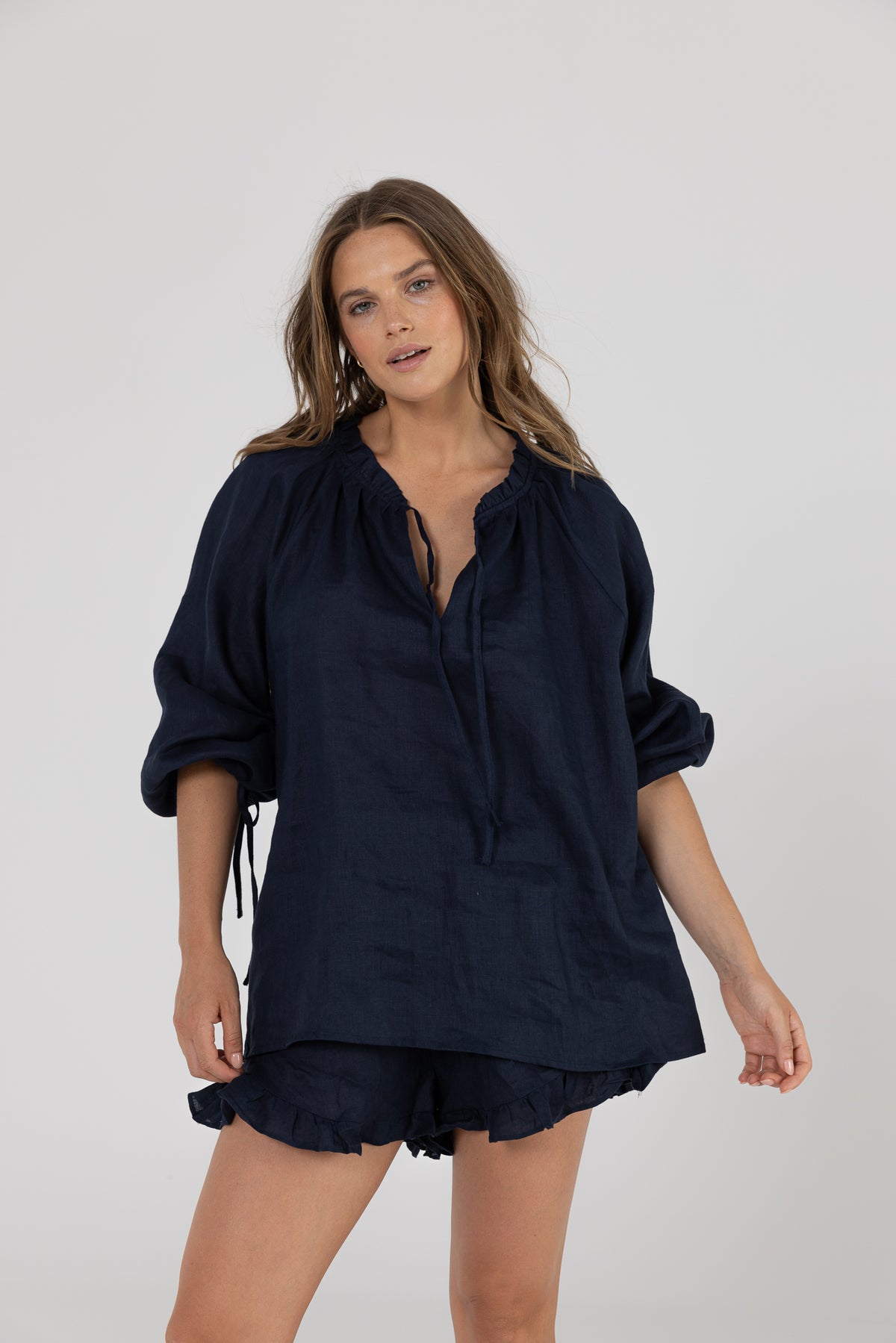 JOSEPHINE BLOUSE - NAVY