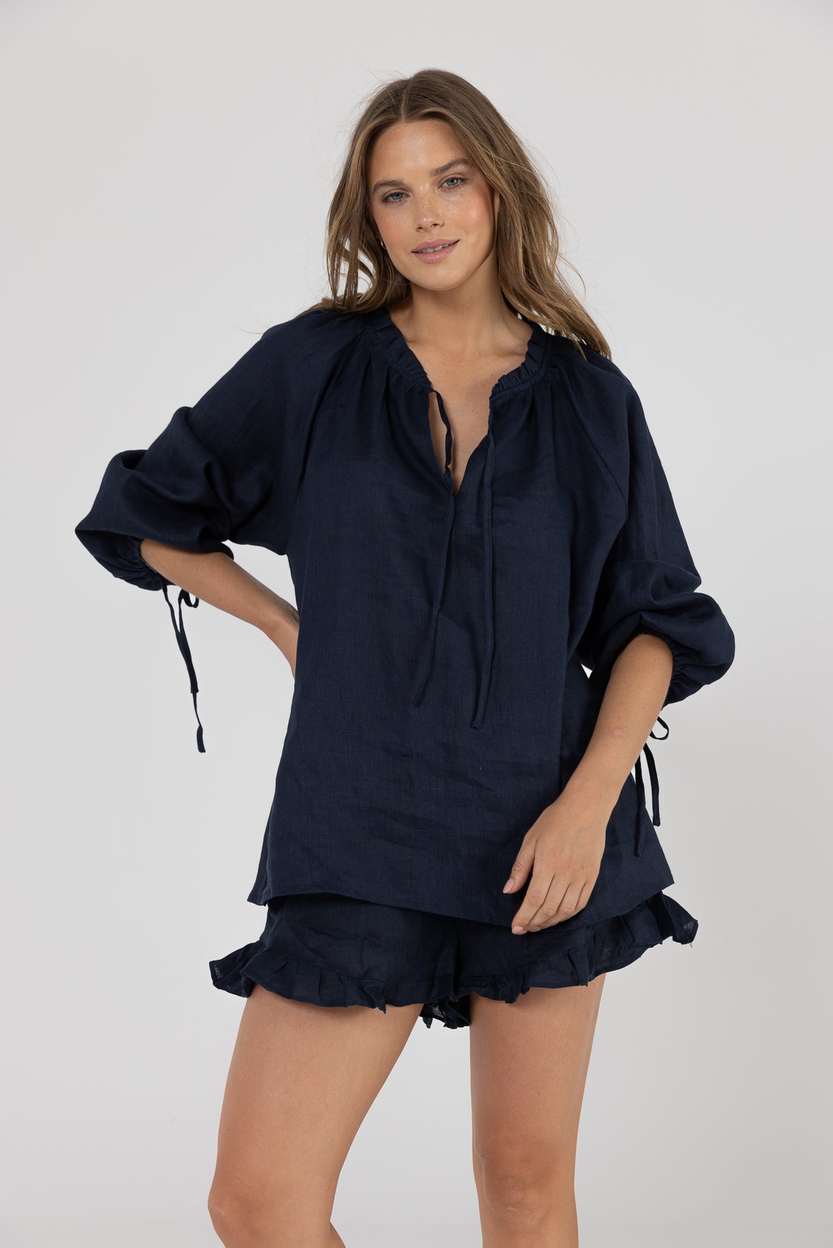 JOSEPHINE BLOUSE - NAVY