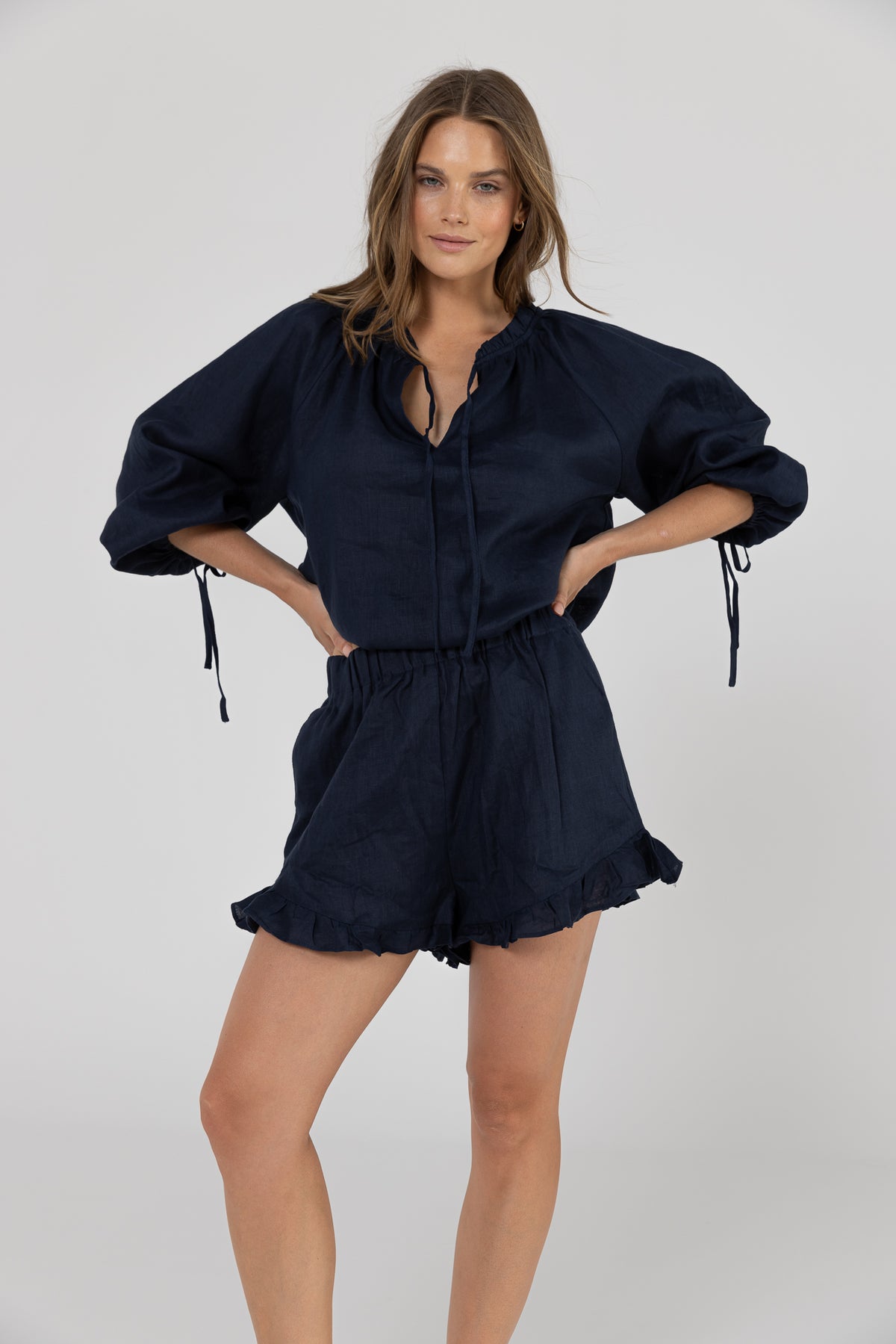 JOSEPHINE BLOUSE - NAVY