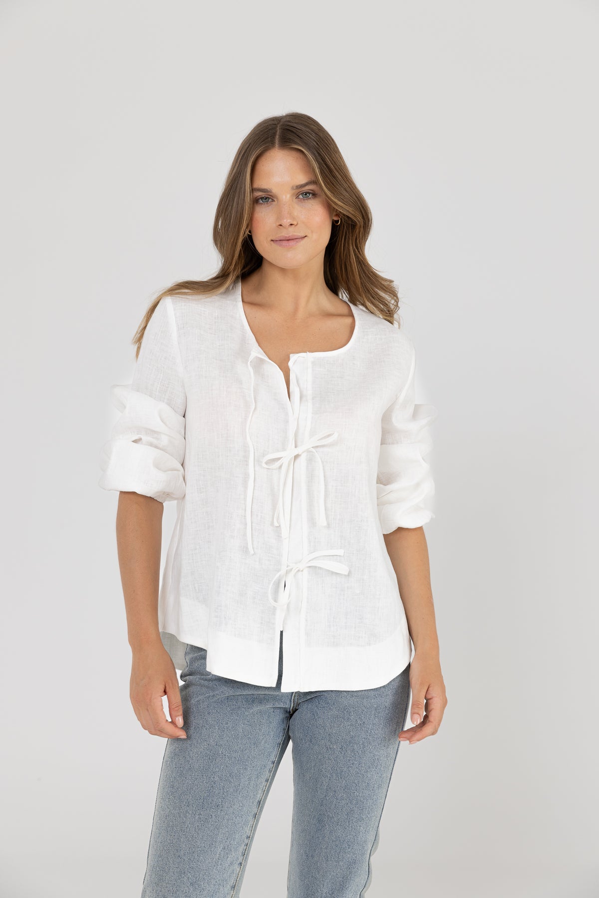 MEGAN BLOUSE - WHITE