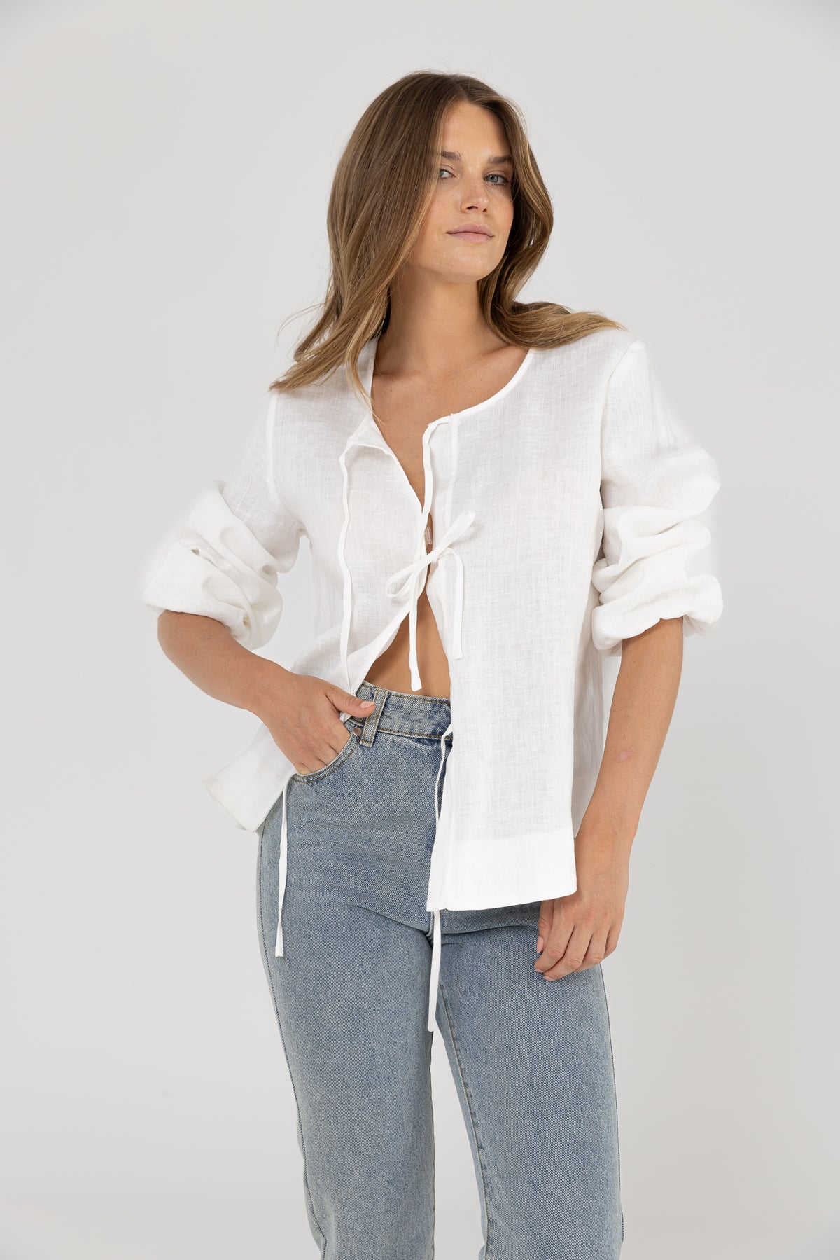 MEGAN BLOUSE - WHITE