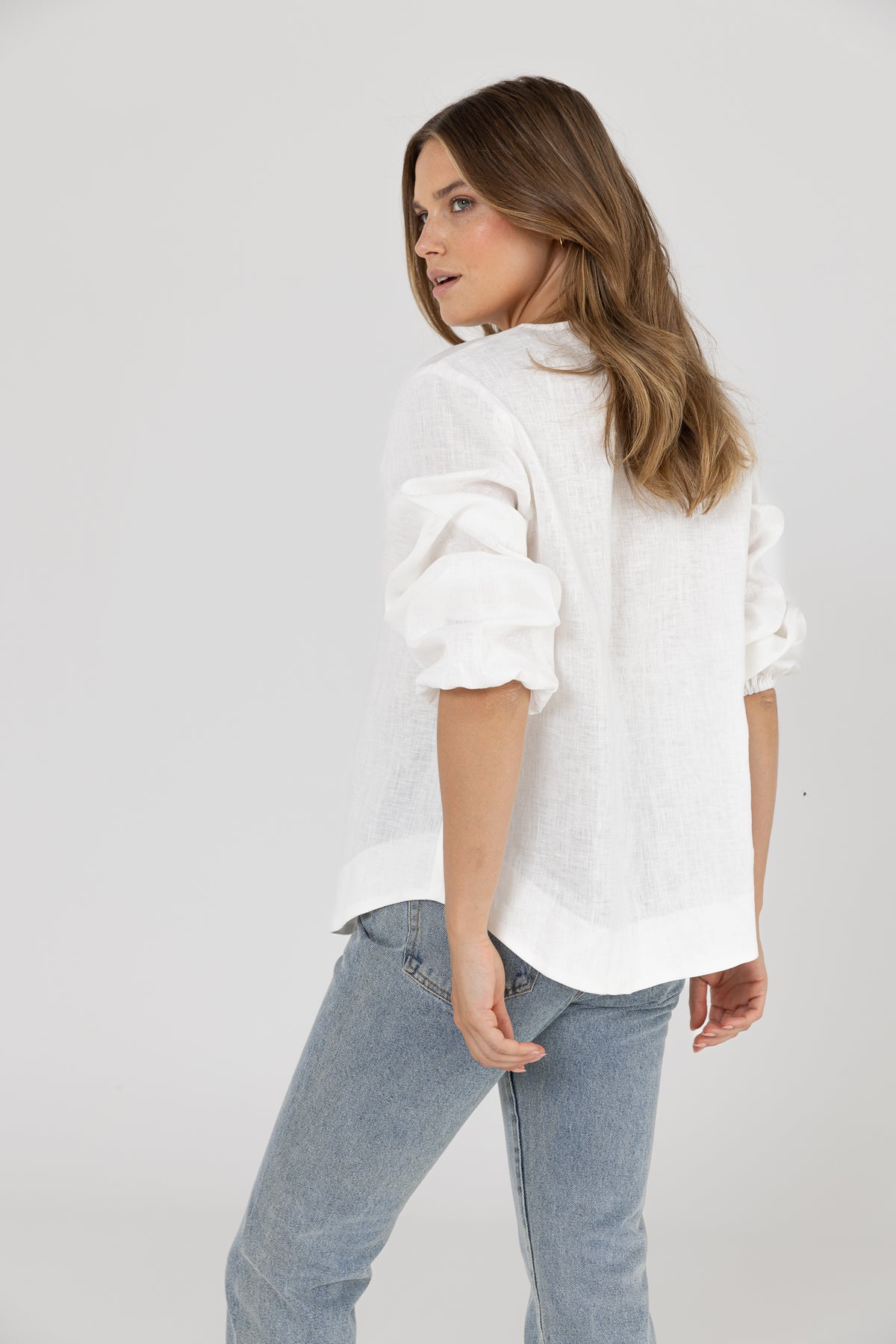 MEGAN BLOUSE - WHITE