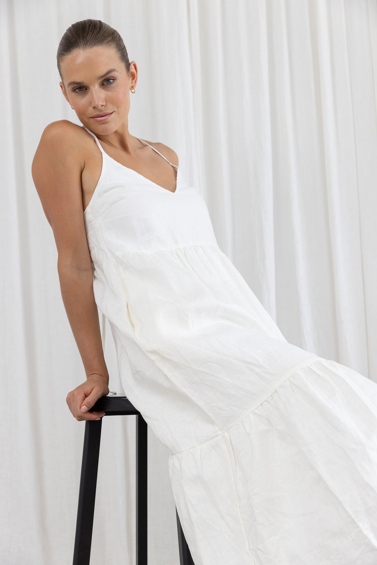 ALORA MIDI DRESS - WHITE