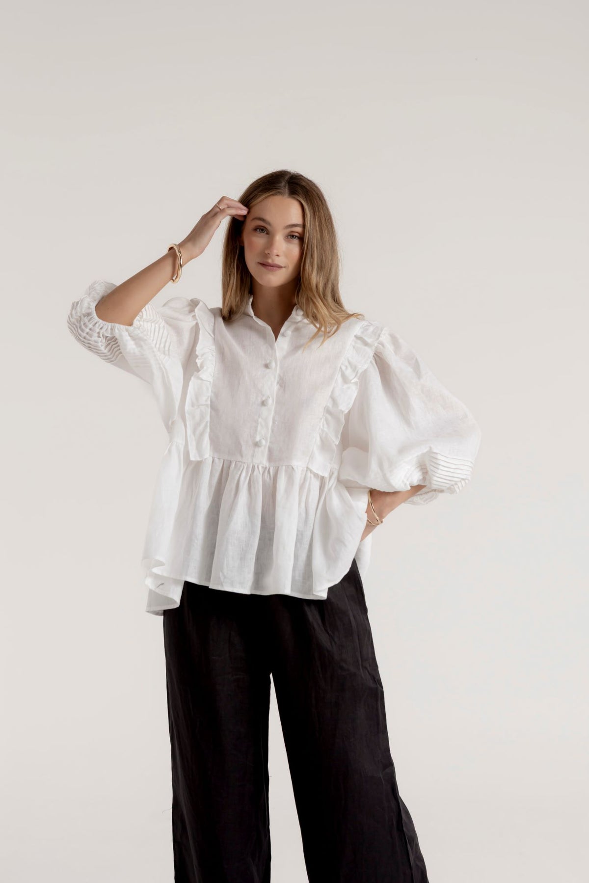 HOLLIE BLOUSE - WHITE