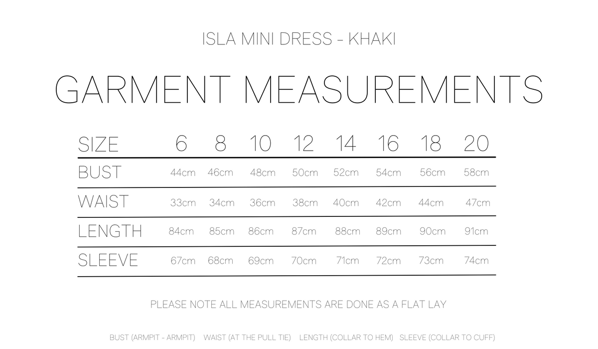 ISLA MINI DRESS - KHAKI