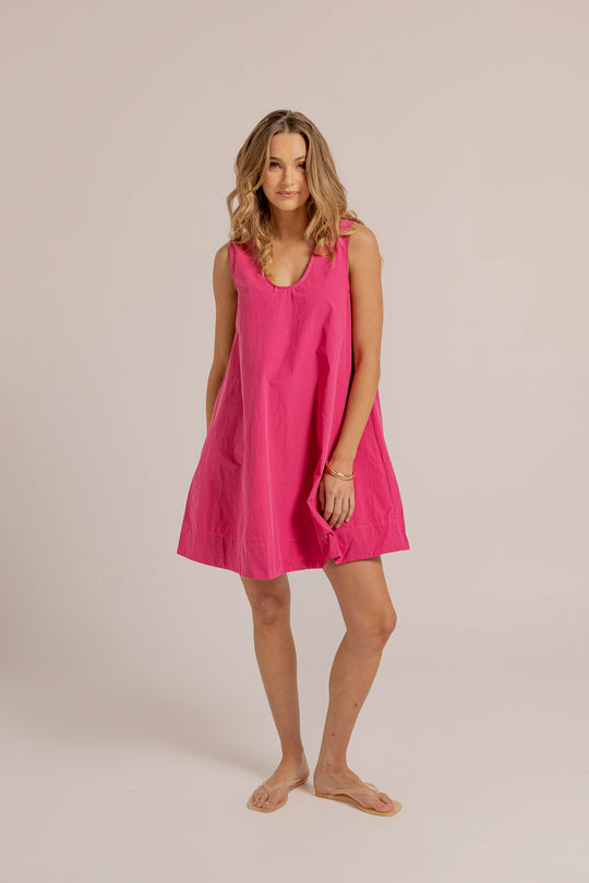 ROWIE DRESS - RASPBERRY