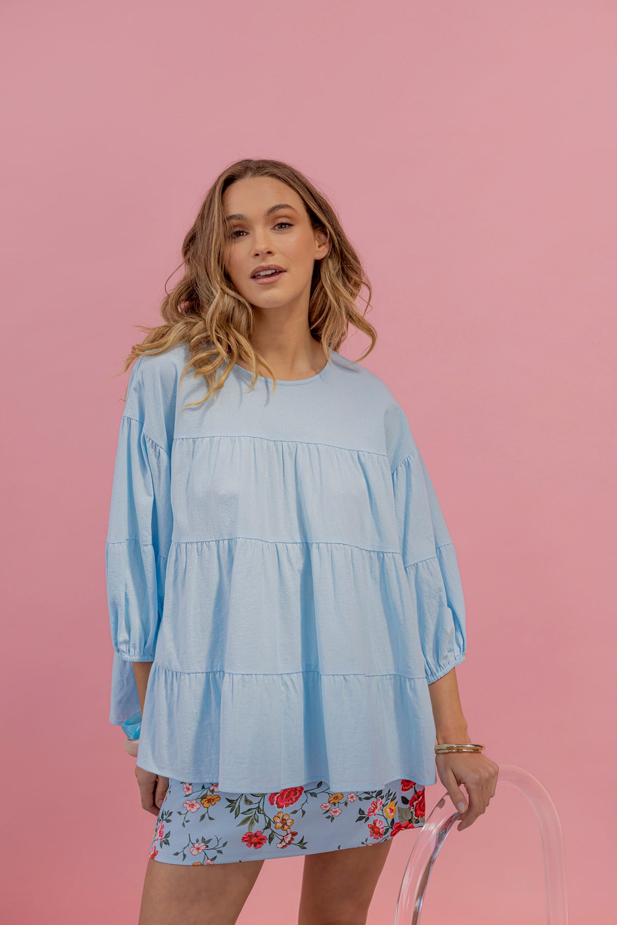 MAYA BLOUSE - BABY BLUE