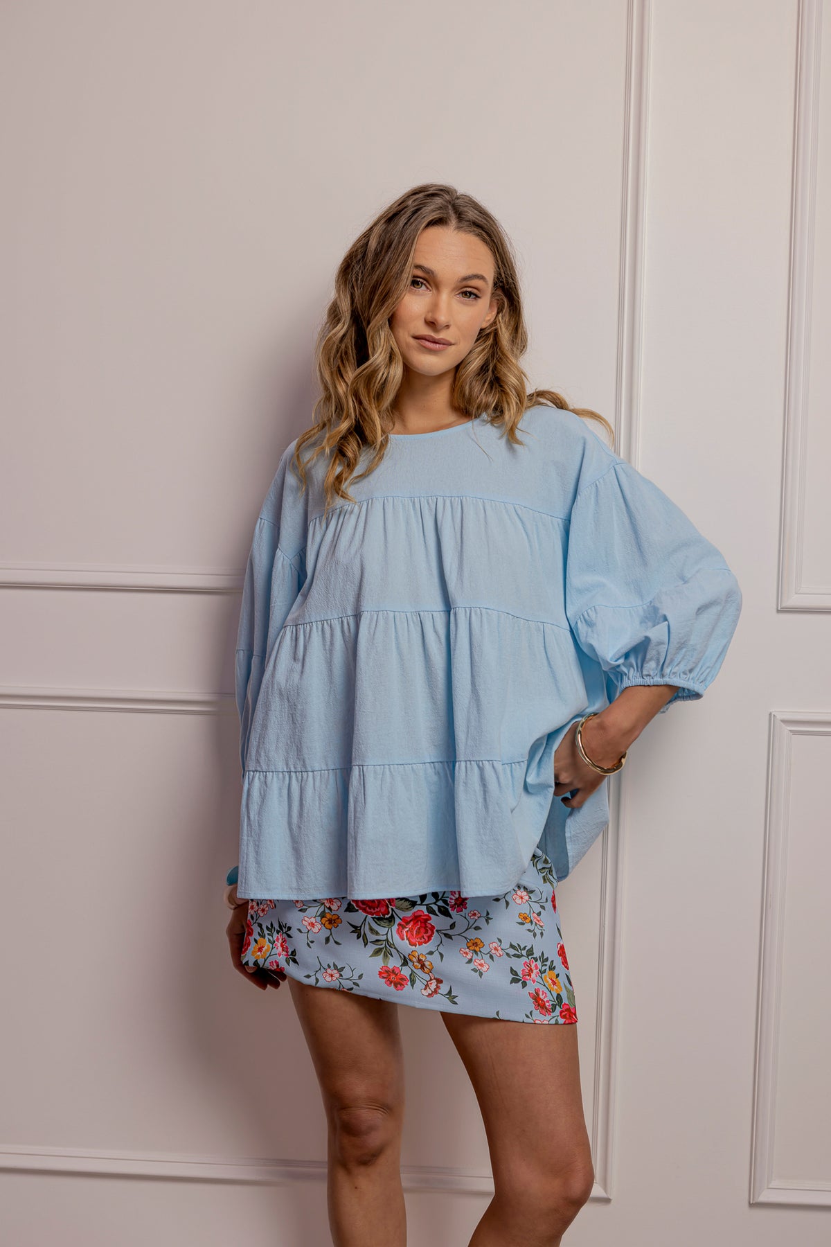MAYA BLOUSE - BABY BLUE