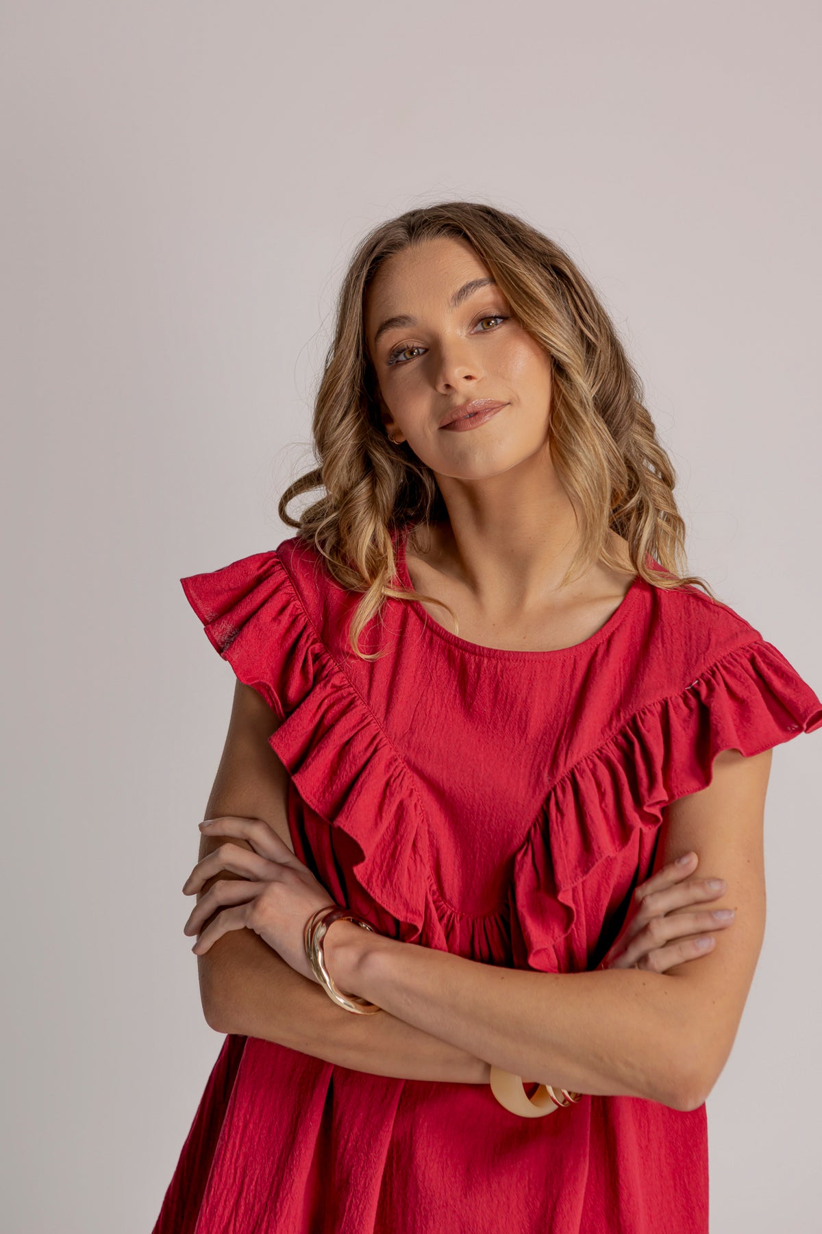 PERCY BLOUSE - BERRY