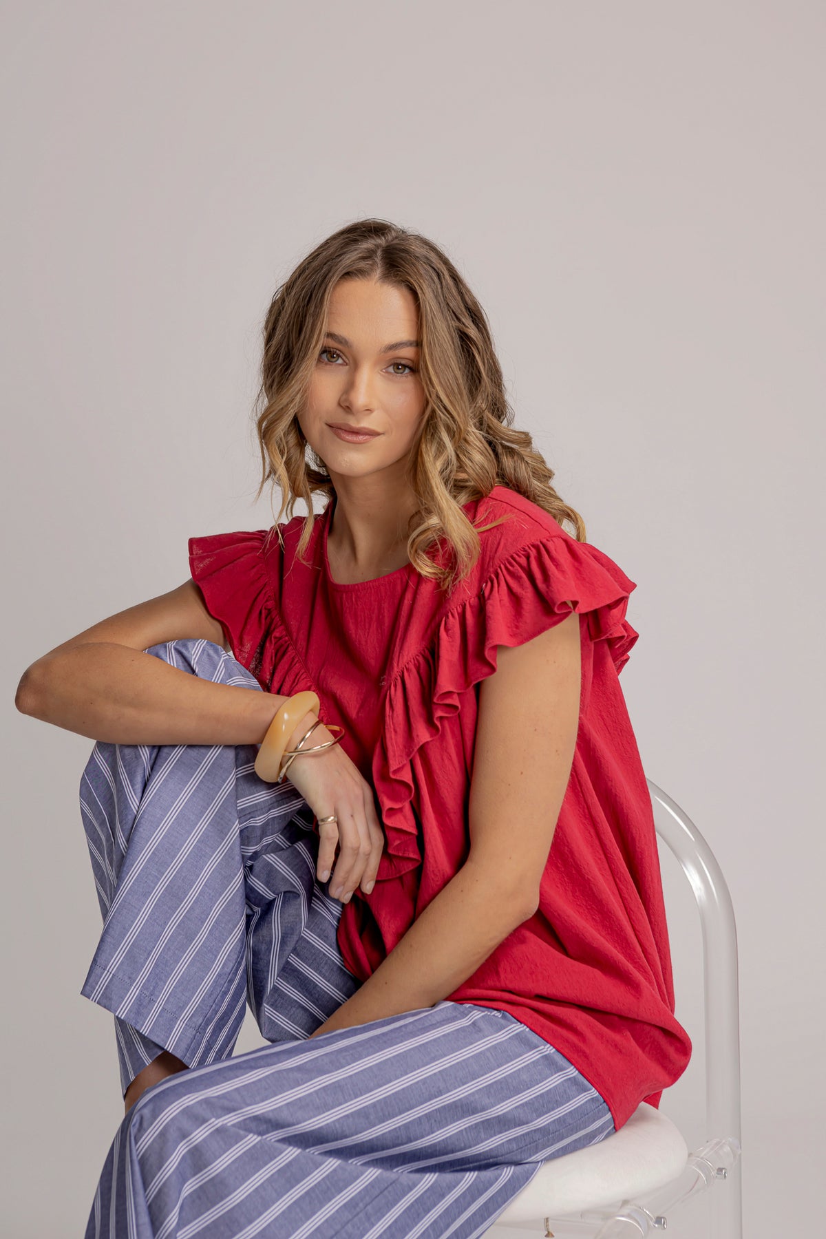 PERCY BLOUSE - BERRY