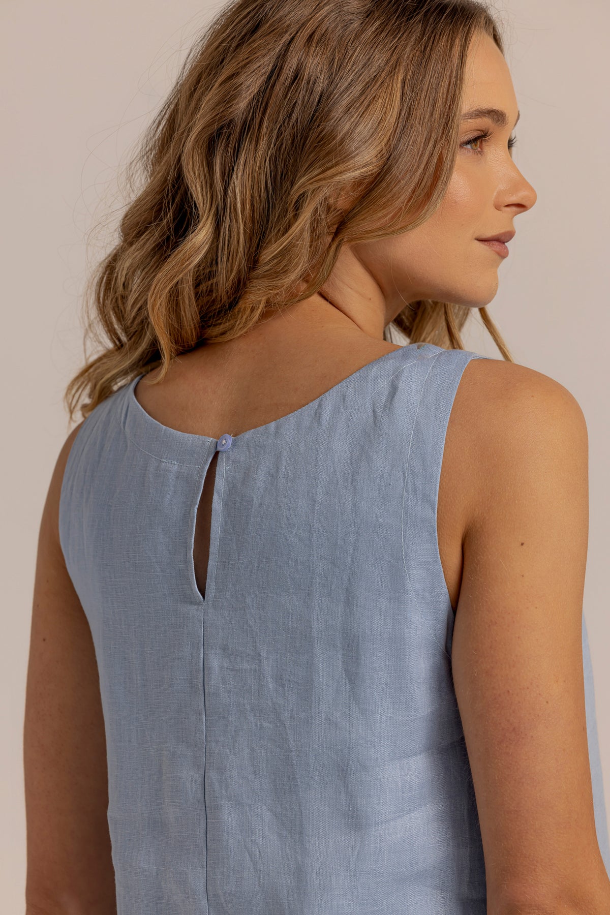 REN DRESS - DUSTY BLUE