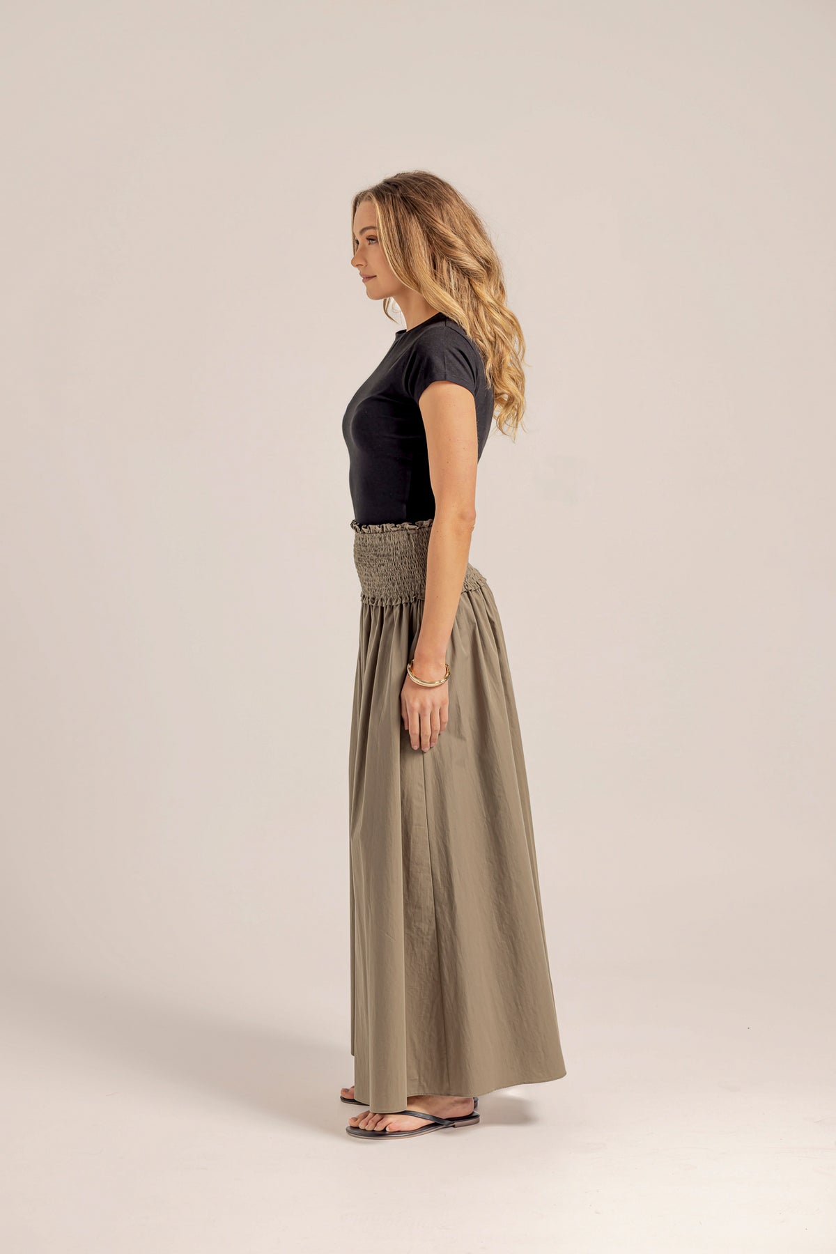 HALLIE SKIRT - KHAKI