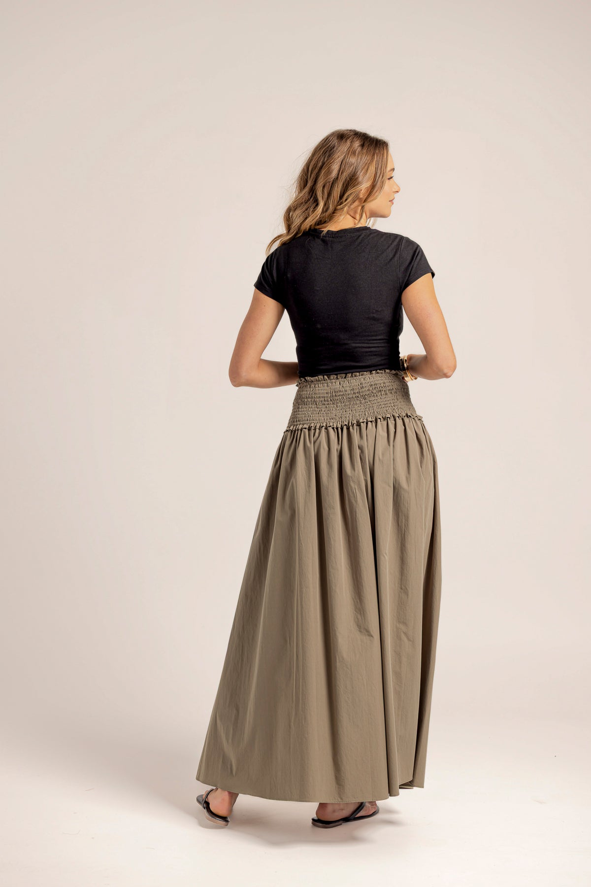 HALLIE SKIRT - KHAKI