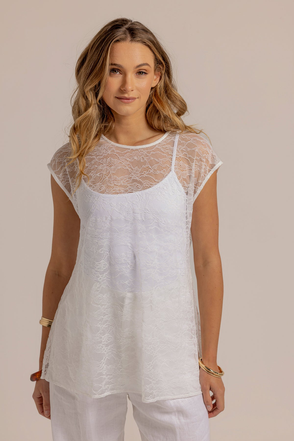 LOULA LACE TOP - WHITE