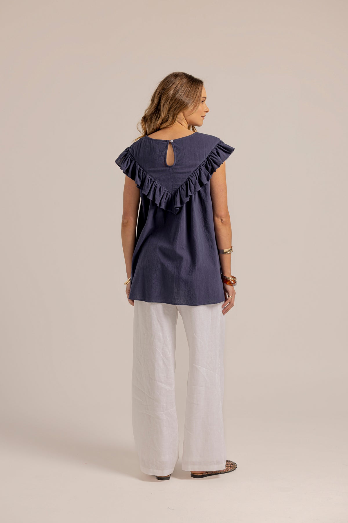 PERCY BLOUSE - NAVY
