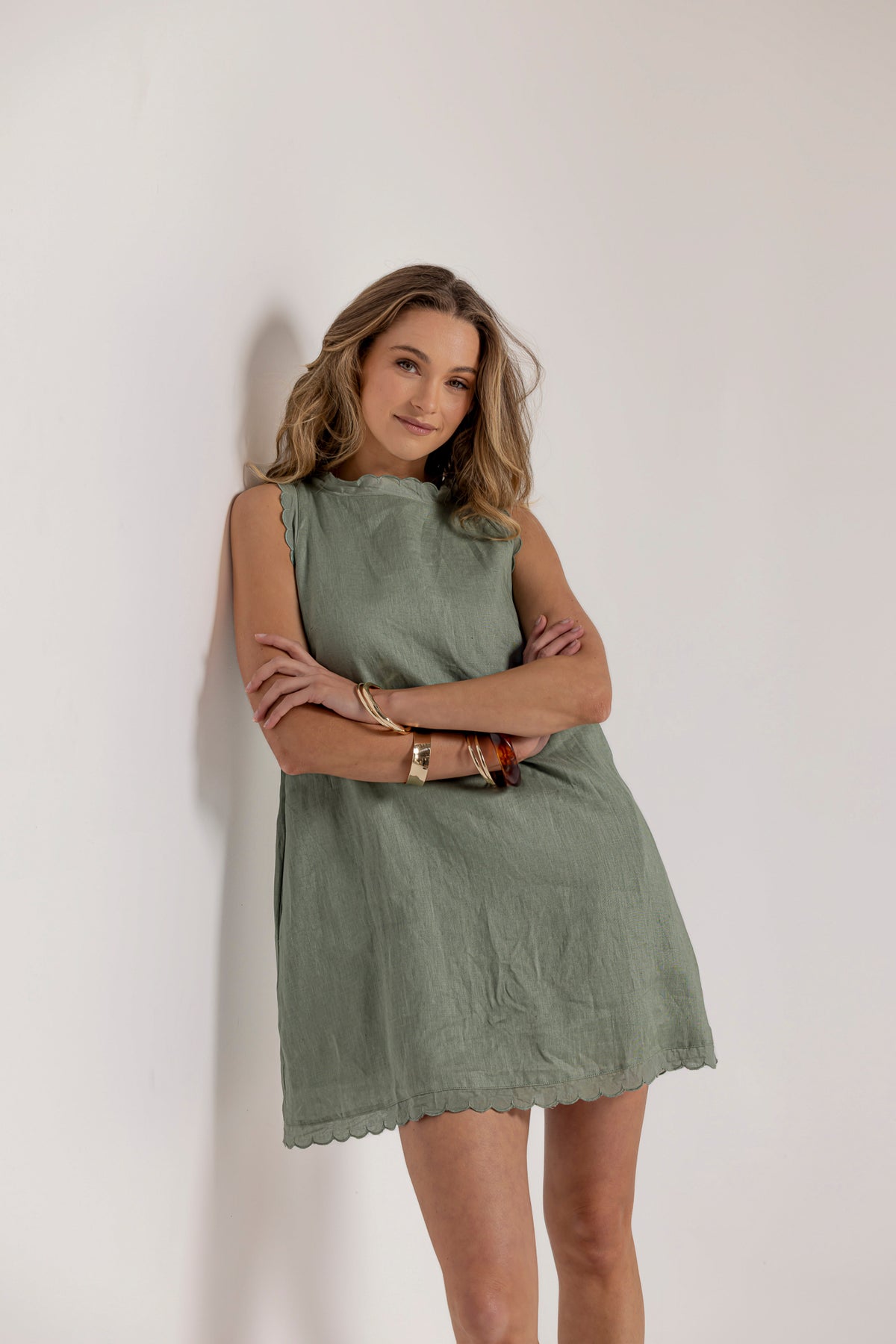 OLSEN DRESS - KHAKI