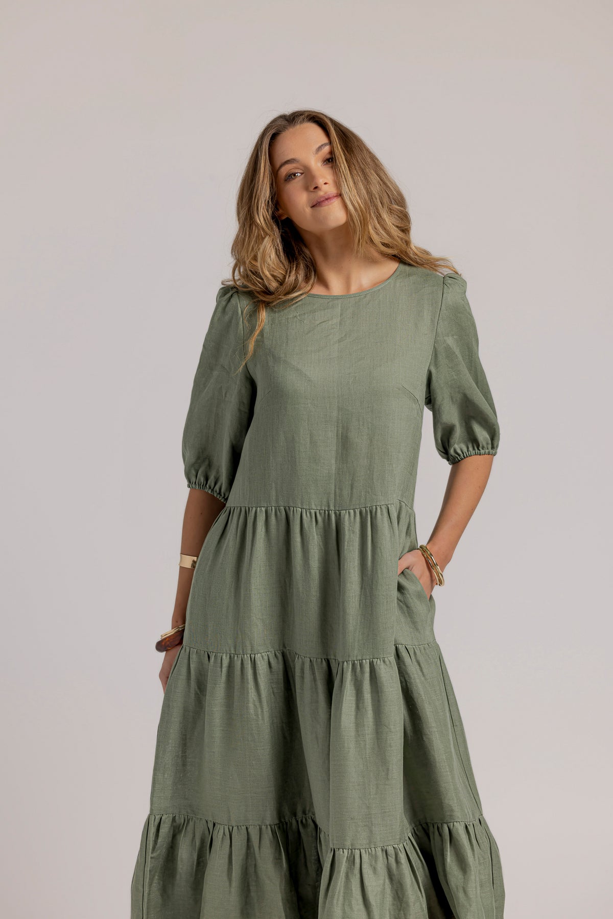 CLEO DRESS - KHAKI