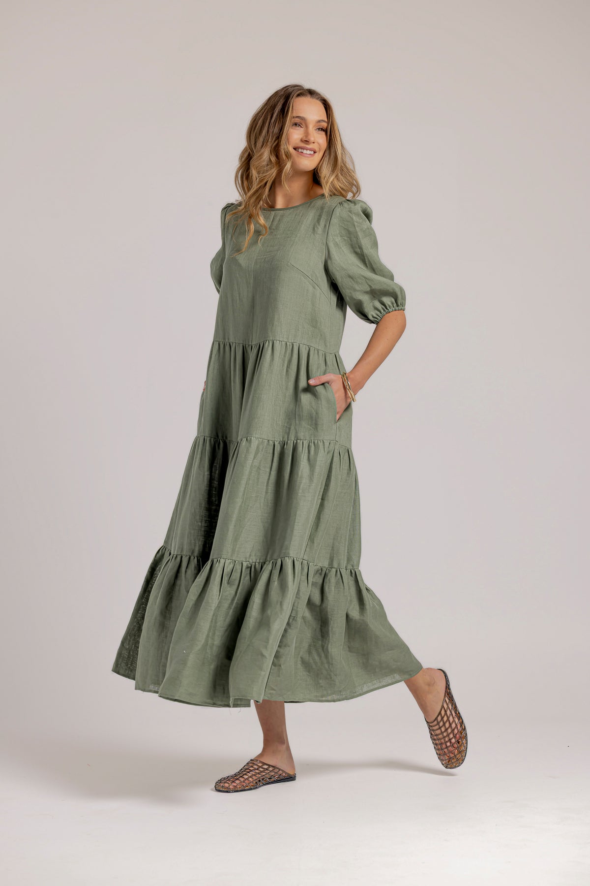 CLEO DRESS - KHAKI