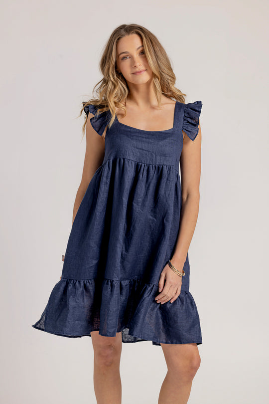 CAMILA DRESS - NAVY