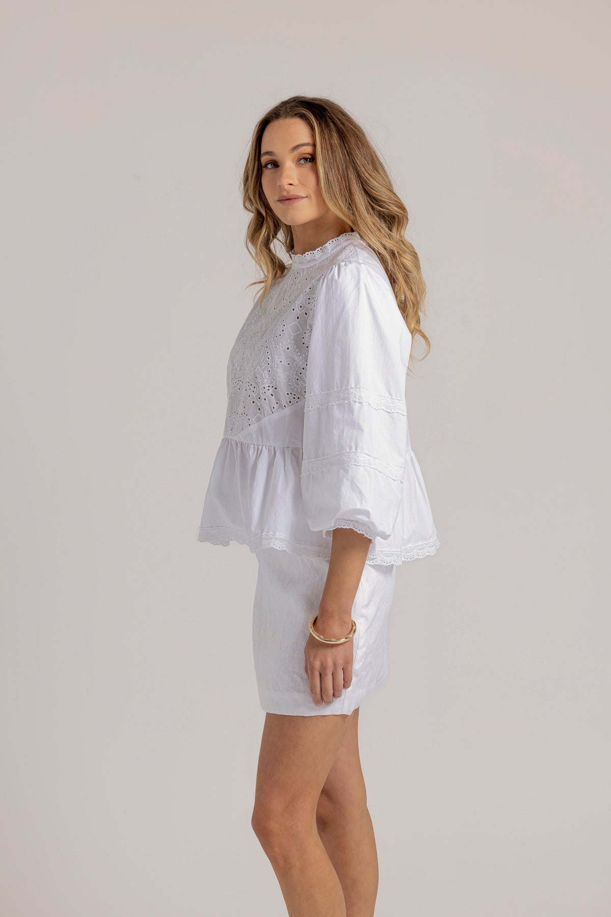 SLOANE BLOUSE - WHITE