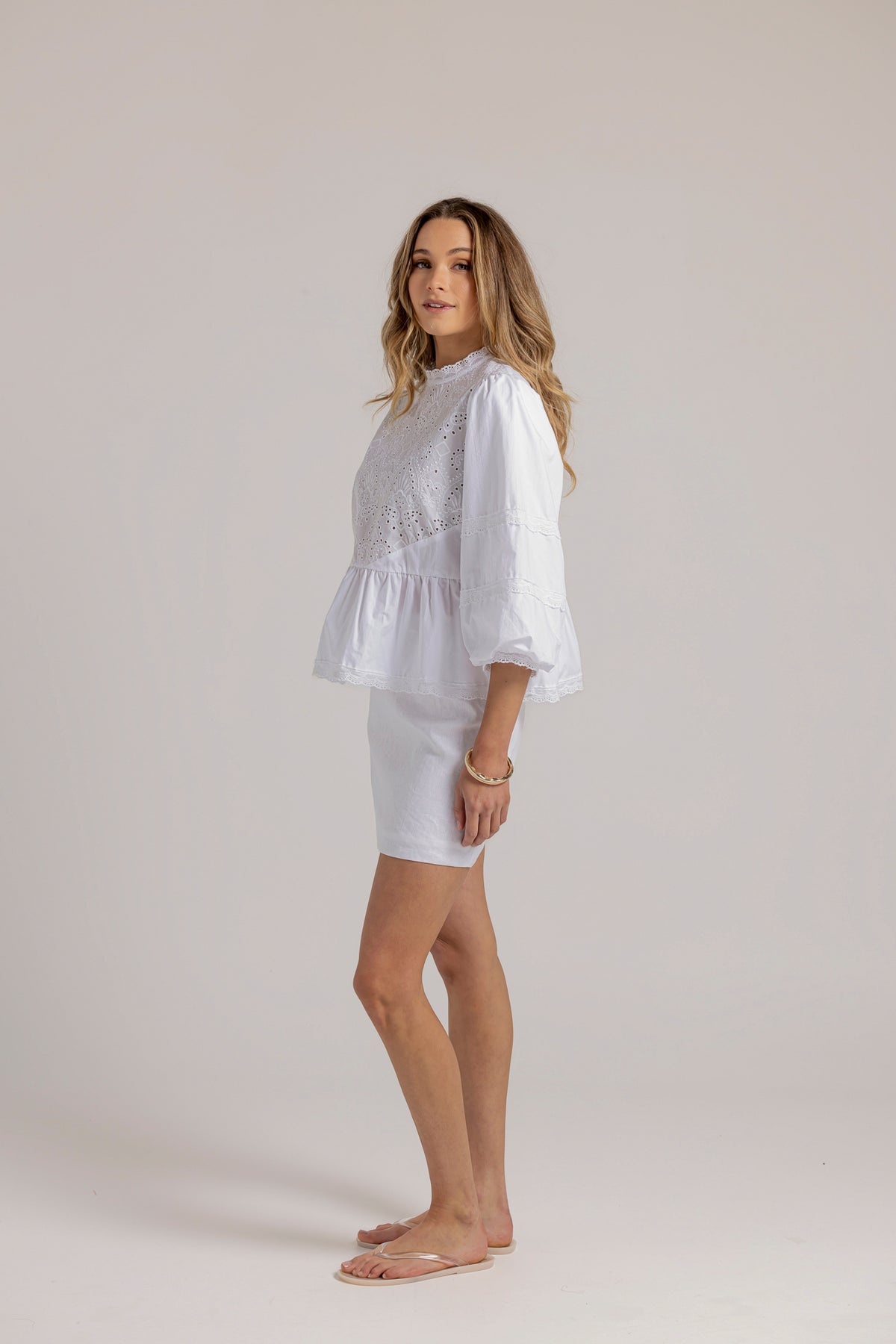 SLOANE BLOUSE - WHITE