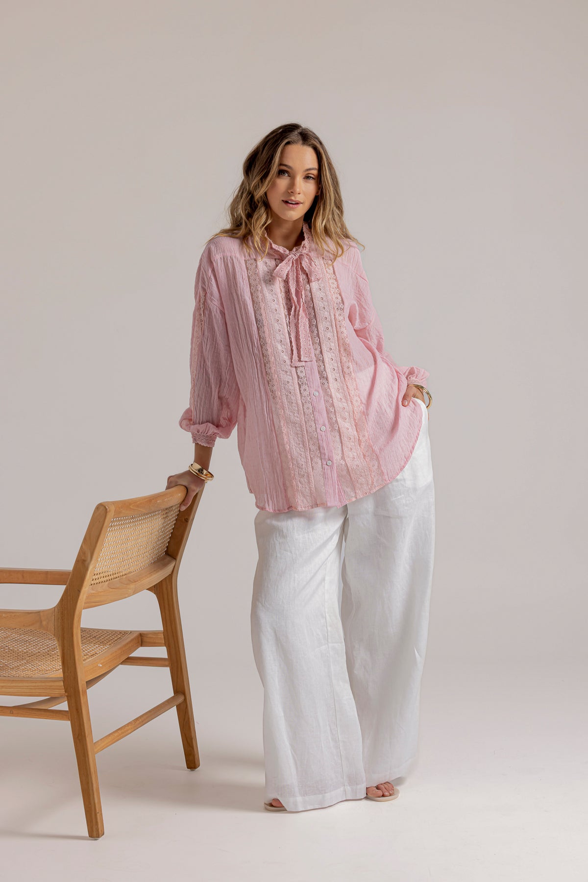 BESSIE BLOUSE - BLUSH