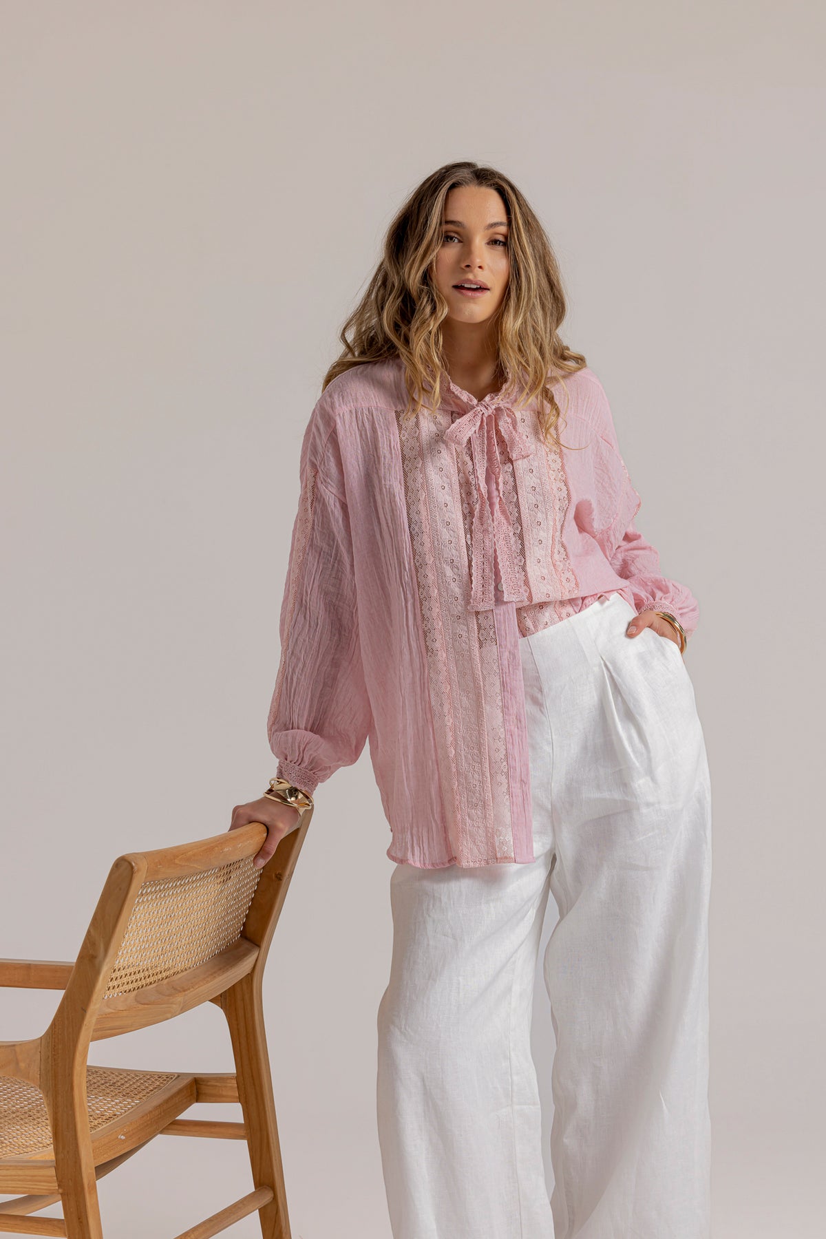 BESSIE BLOUSE - BLUSH
