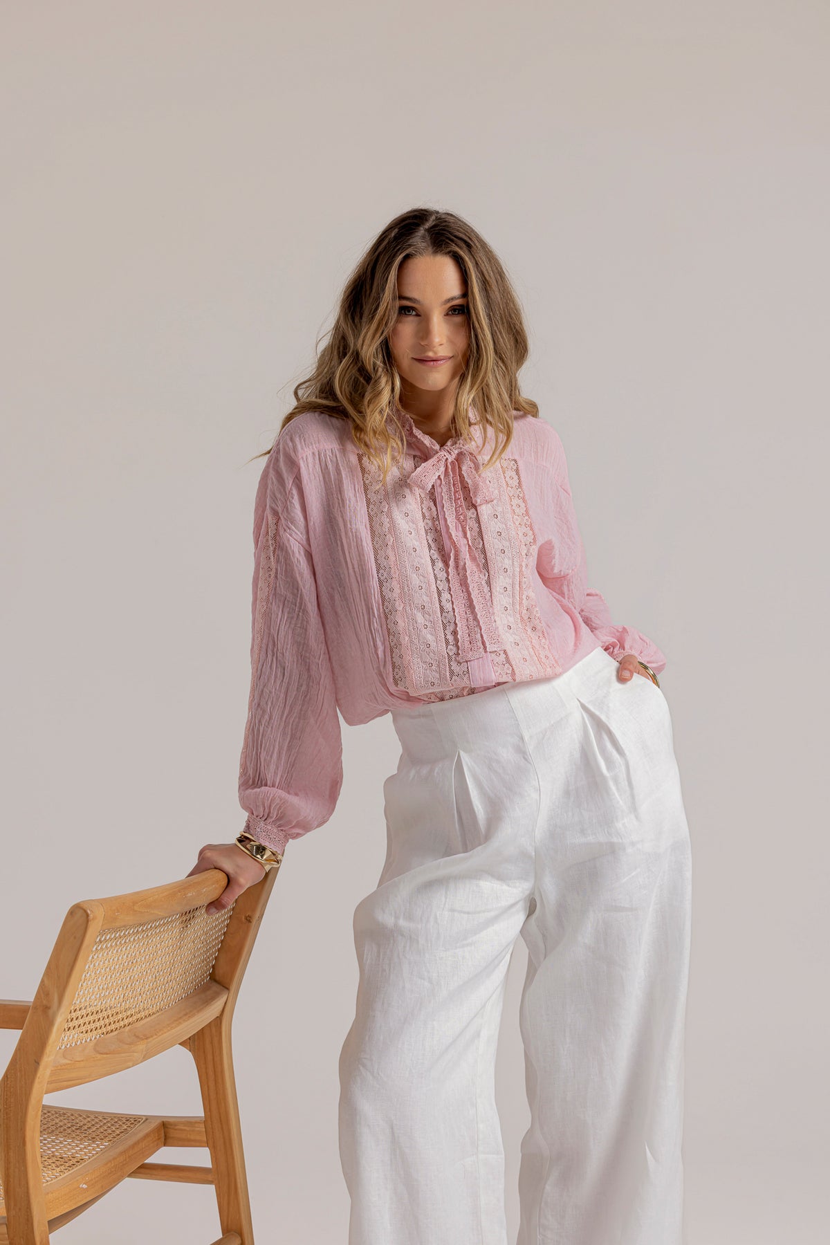 BESSIE BLOUSE - BLUSH