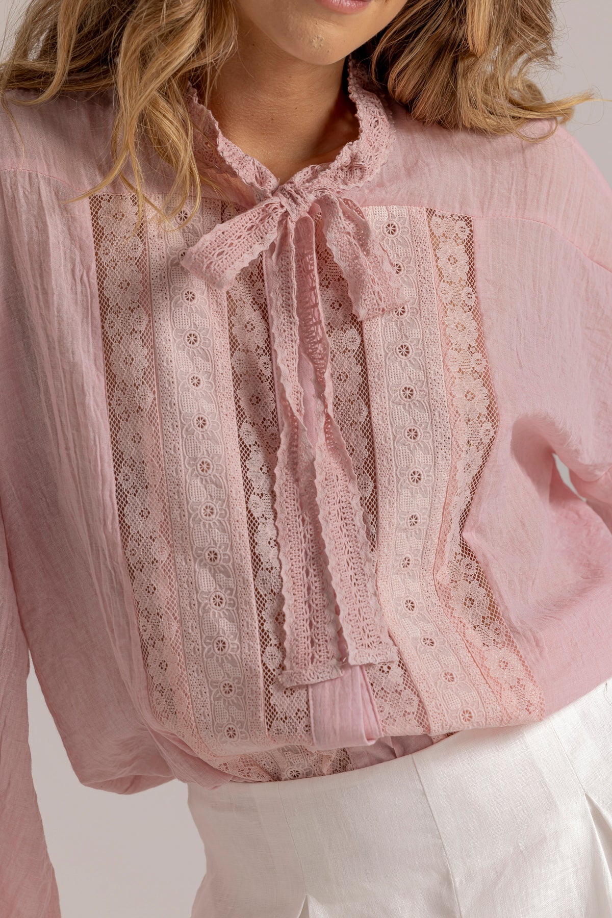 BESSIE BLOUSE - BLUSH