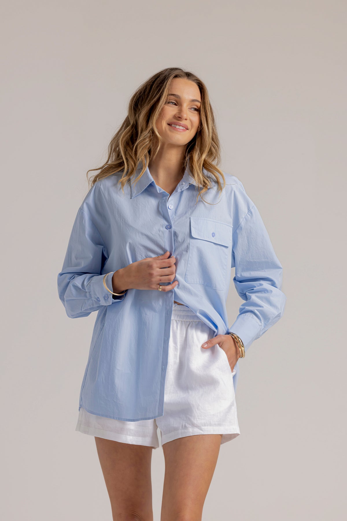CONNIE SHIRT - ICE BLUE