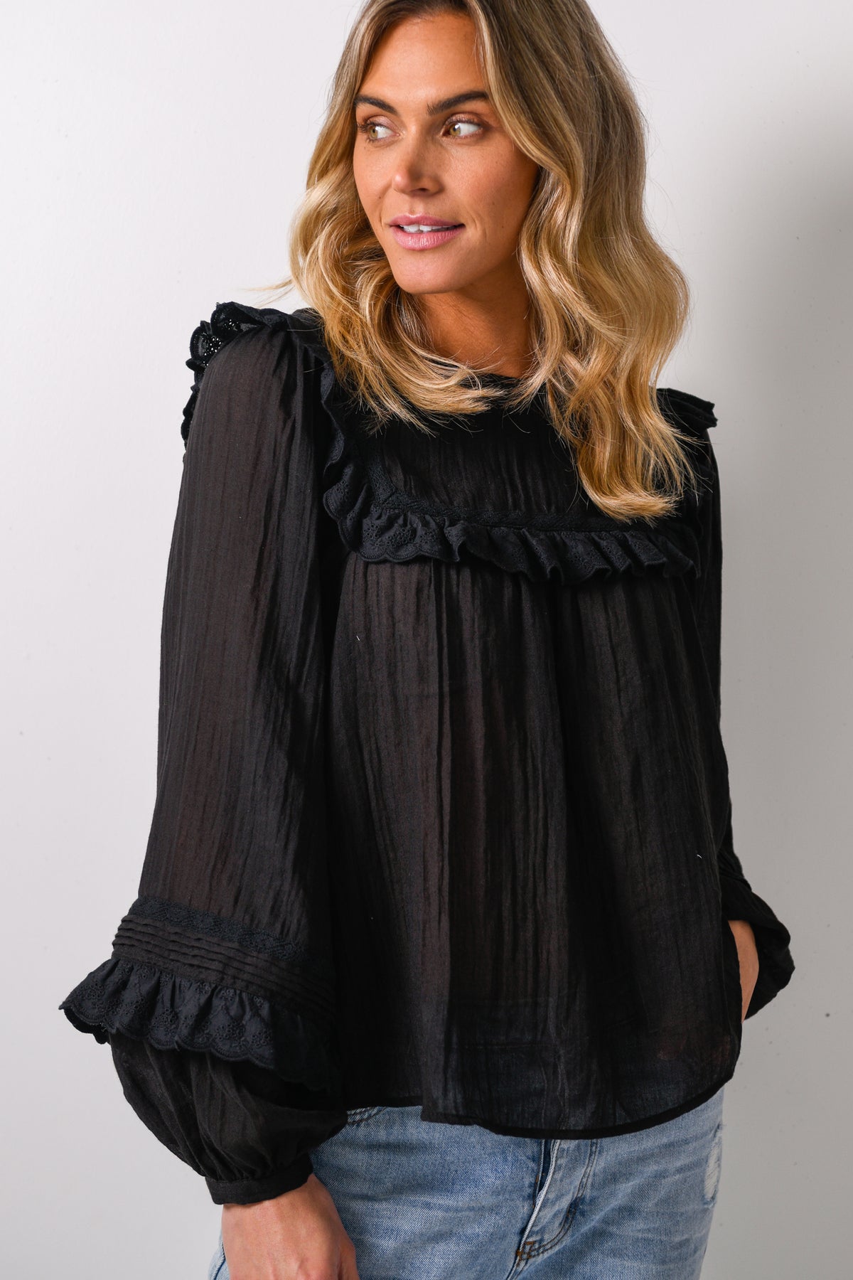 SOPHIA BLOUSE - BLACK