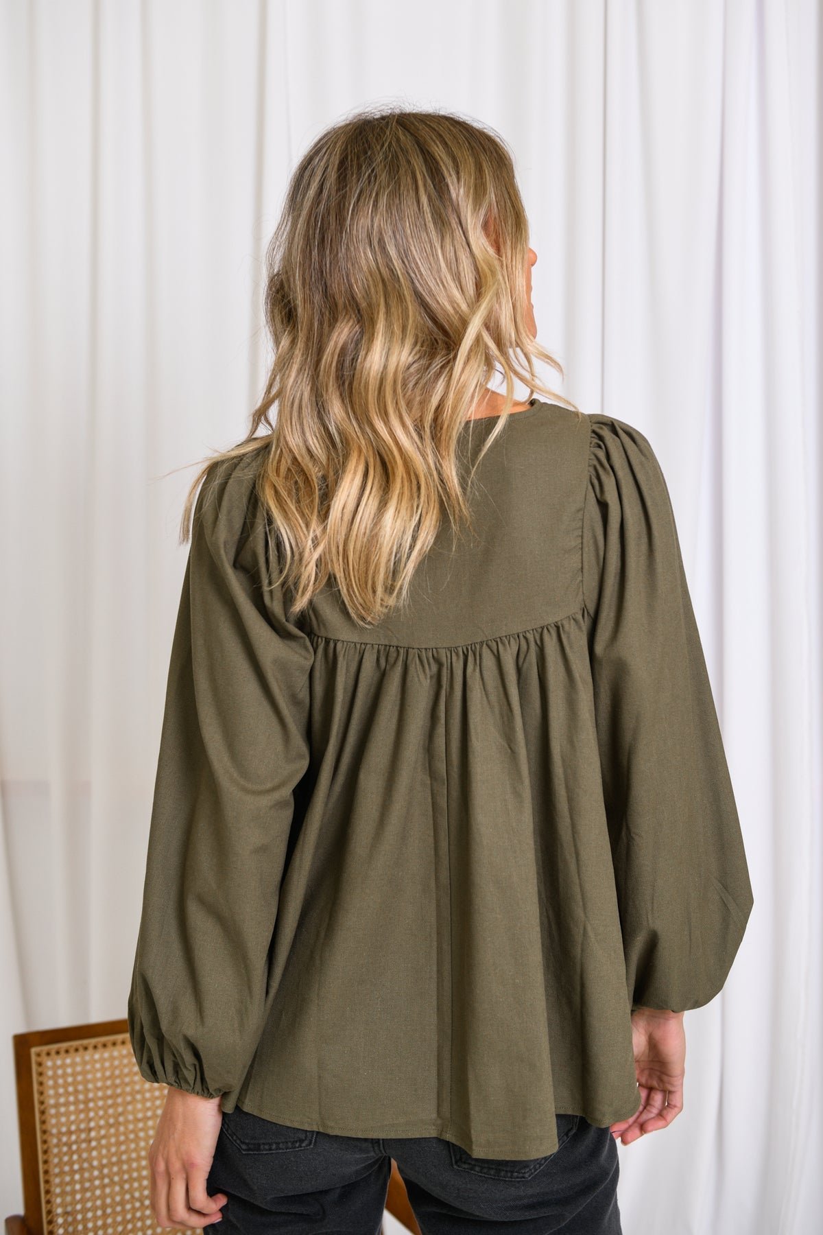 ZADA BLOUSE - KHAKI