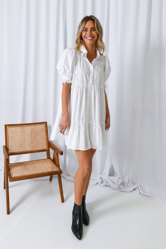 JASMINE MINI DRESS - WHITE