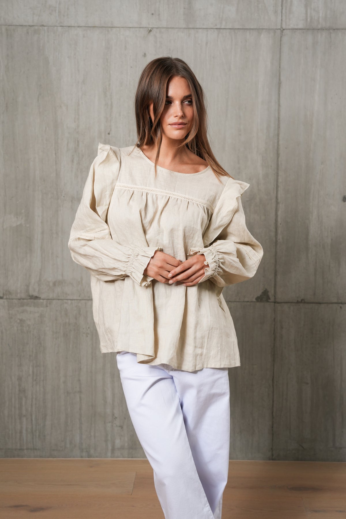 ALYSE BLOUSE- SAND