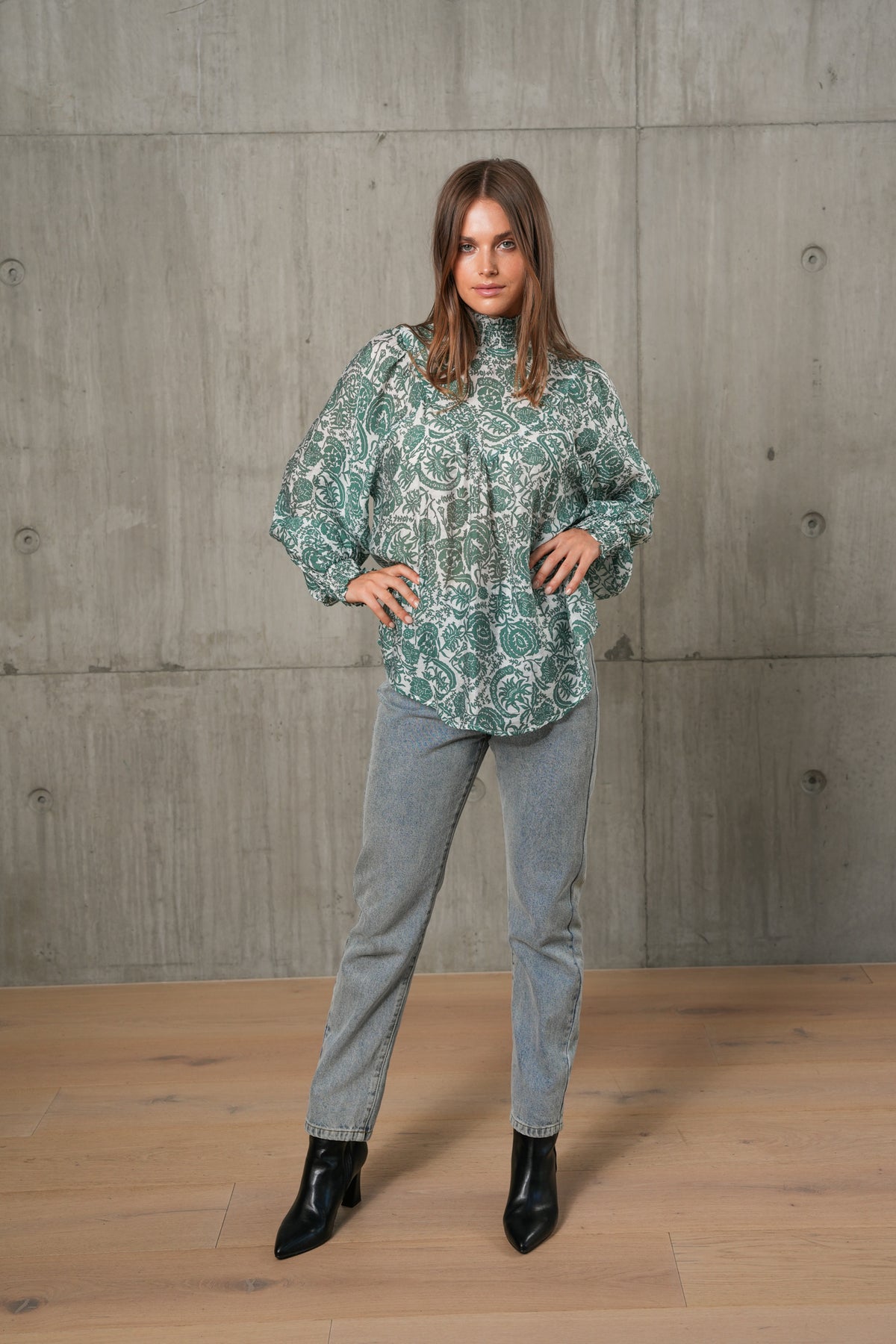 SHANIYA BLOUSE - FOREST