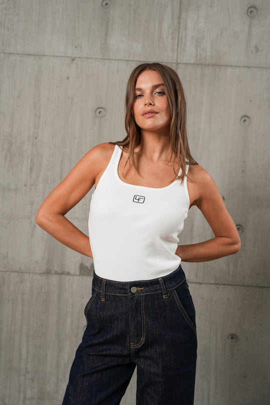 BRIDGETTE TANK - WHITE
