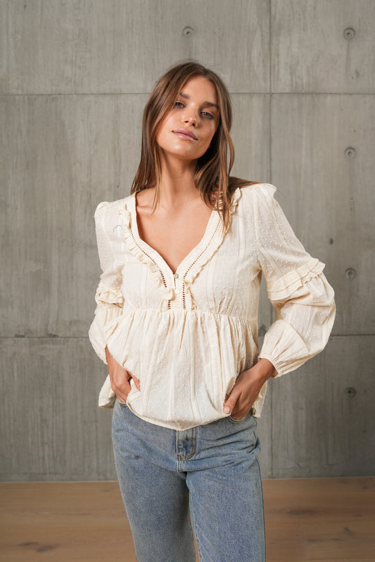 AYLA BLOUSE - BUTTER