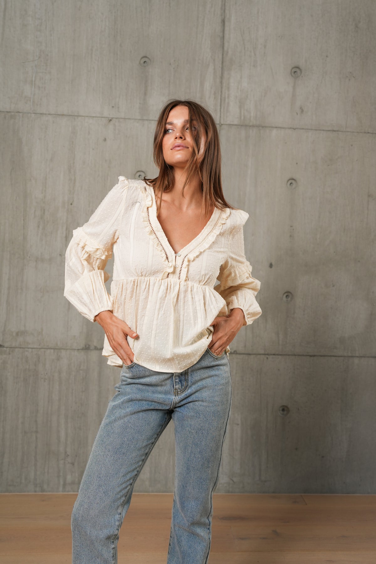 AYLA BLOUSE - BUTTER